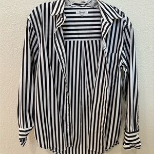 Madewell long sleeve button down striped shirt